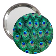 Feather, Bird, Pattern, Peacock, Texture 3  Handbag Mirrors by nateshop