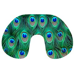 Feather, Bird, Pattern, Peacock, Texture Travel Neck Pillow by nateshop