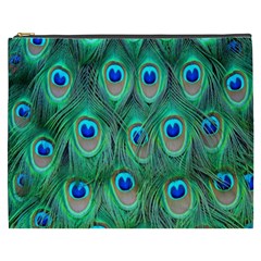 Feather, Bird, Pattern, Peacock, Texture Cosmetic Bag (xxxl) by nateshop