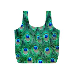 Feather, Bird, Pattern, Peacock, Texture Full Print Recycle Bag (s) by nateshop