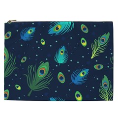 Feather, Bird, Pattern, Cosmetic Bag (xxl) by nateshop