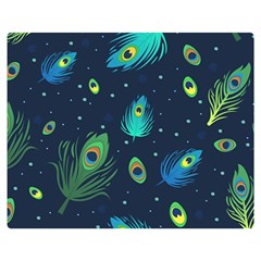 Feather, Bird, Pattern, Two Sides Premium Plush Fleece Blanket (medium) by nateshop