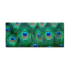 Peacock Feathers, Bonito, Bird, Blue, Colorful, Feathers Hand Towel by nateshop