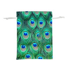 Peacock Feathers, Bonito, Bird, Blue, Colorful, Feathers Lightweight Drawstring Pouch (l) by nateshop