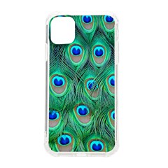 Peacock Feathers, Bonito, Bird, Blue, Colorful, Feathers Iphone 11 Tpu Uv Print Case by nateshop