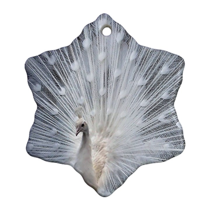 White Feathers, Animal, Bird, Feather, Peacock Ornament (Snowflake)