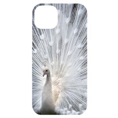 White Feathers, Animal, Bird, Feather, Peacock Iphone 14 Plus Black Uv Print Case by nateshop