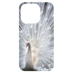 White Feathers, Animal, Bird, Feather, Peacock Iphone 14 Pro Black Uv Print Case by nateshop