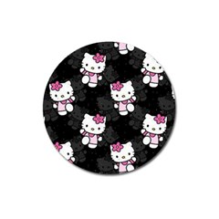 Hello Kitty, Pattern, Supreme Magnet 3  (round)