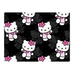 Hello Kitty, Pattern, Supreme Two Sides Premium Plush Fleece Blanket (Mini) 35 x27  Blanket Back