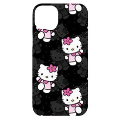 Hello Kitty, Pattern, Supreme Iphone 14 Plus Black Uv Print Case by nateshop