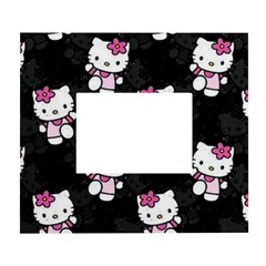 Hello Kitty, Pattern, Supreme White Wall Photo Frame 5  X 7  by nateshop