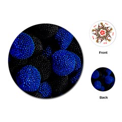 Berry, One,berry Blue Black Playing Cards Single Design (Round)