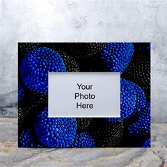 Berry, One,berry Blue Black White Tabletop Photo Frame 4 x6  by nateshop