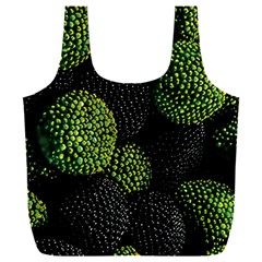 Berry,note, Green, Raspberries Full Print Recycle Bag (xxl) by nateshop