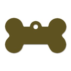 Brown, Color, Background, Monochrome, Minimalism Dog Tag Bone (two Sides) by nateshop