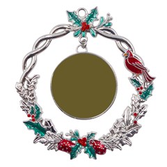 Brown, Color, Background, Monochrome, Minimalism Metal X mas Wreath Holly leaf Ornament