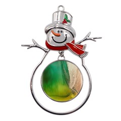 Curved, Hole Metal Snowman Ornament