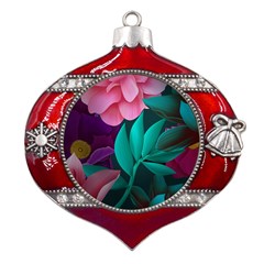 Eaves, Mate, Pink, Purple, Stock Wall Metal Snowflake And Bell Red Ornament by nateshop