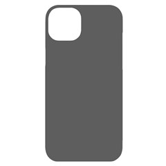 Gray, Color, Background, Monochrome, Minimalism Iphone 14 Plus Black Uv Print Case by nateshop