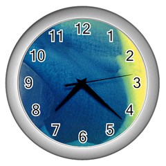 Plus, Curved Wall Clock (silver) by nateshop