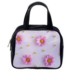 Springpurple Flower On A Purple Background Classic Handbag (one Side) by nateshop