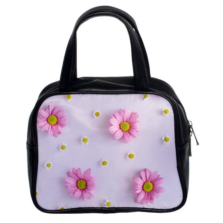 Springpurple Flower On A Purple Background Classic Handbag (Two Sides)