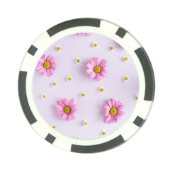 Springpurple Flower On A Purple Background Poker Chip Card Guard (10 Pack) by nateshop