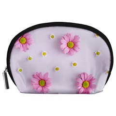 Springpurple Flower On A Purple Background Accessory Pouch (large) by nateshop