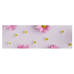 Springpurple Flower On A Purple Background Banner and Sign 6  x 2 