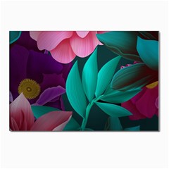 Flowers, Mate, Pink, Purple, Stock Wall Postcards 5  X 7  (pkg Of 10) by nateshop