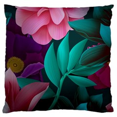 Flowers, Mate, Pink, Purple, Stock Wall Large Cushion Case (two Sides) by nateshop