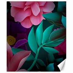 Flowers, Mate, Pink, Purple, Stock Wall Canvas 20  X 24  by nateshop