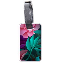 Flowers, Mate, Pink, Purple, Stock Wall Luggage Tag (one Side) by nateshop