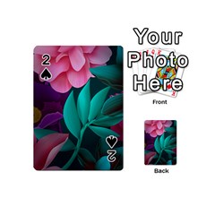 Flowers, Mate, Pink, Purple, Stock Wall Playing Cards 54 Designs (mini) by nateshop