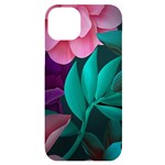 flowers, Mate, Pink, Purple, Stock Wall iPhone 14 Plus Black UV Print Case Front