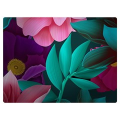 Flowers, Mate, Pink, Purple, Stock Wall Two Sides Premium Plush Fleece Blanket (extra Small) by nateshop