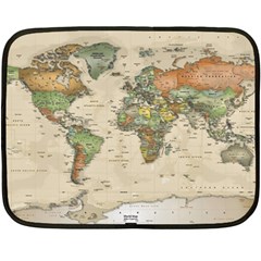 Vintage World Map Aesthetic Two Sides Fleece Blanket (mini)