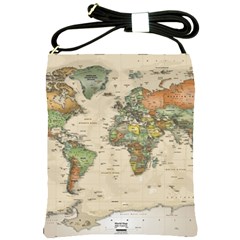 Vintage World Map Aesthetic Shoulder Sling Bag