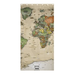 Vintage World Map Aesthetic Shower Curtain 36  X 72  (stall) 