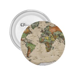 Vintage World Map Aesthetic 2 25  Buttons