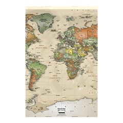 Vintage World Map Aesthetic Shower Curtain 48  X 72  (small) 