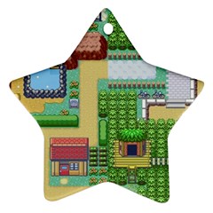 Pixel Map Game Ornament (star)