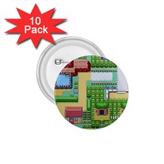 Pixel Map Game 1 75  Buttons (10 Pack) by Cemarart