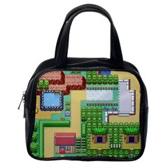 Pixel Map Game Classic Handbag (one Side)