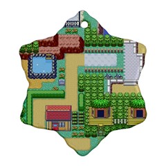 Pixel Map Game Ornament (snowflake)