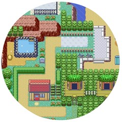 Pixel Map Game Wooden Bottle Opener (round) by Cemarart