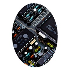 Motherboard Board Circuit Electronic Technology Ornament (oval)