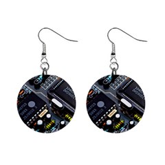 Motherboard Board Circuit Electronic Technology Mini Button Earrings