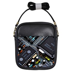 Motherboard Board Circuit Electronic Technology Girls Sling Bag